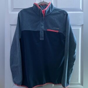 Columbia Women's Pullover 1/4 Snap Multicolor Sweatshirt‎ Size Large
